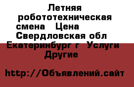 Летняя робототехническая смена › Цена ­ 7 000 - Свердловская обл., Екатеринбург г. Услуги » Другие   